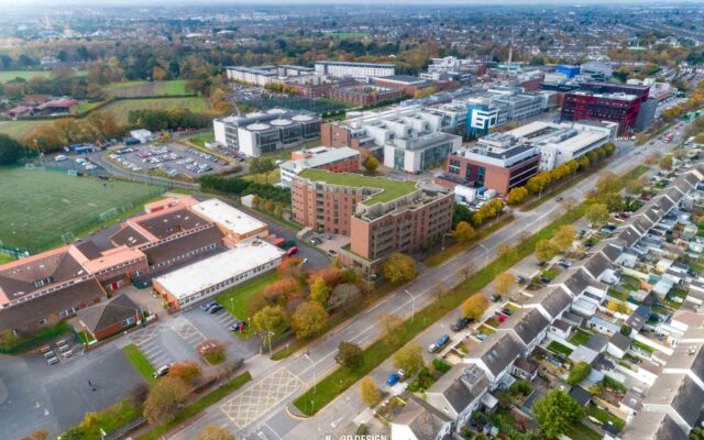 Aerial Verified View Montage of Whitehall Collins Avenue Extension social housing development in Dublin