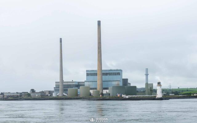 Proposed state Verified View montage of the Tarbert Power Station in county Kerry, created for a visual impact assessment