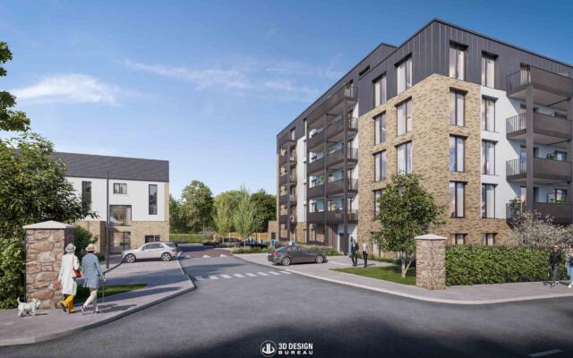 Architectural computer generated imagery of the Wildrock development in Dublin