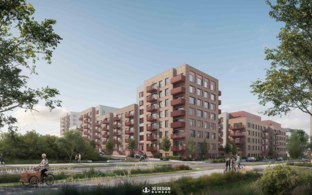 Architectural computer generated imagery of the approved development Adamstown Boulevard in Dublin