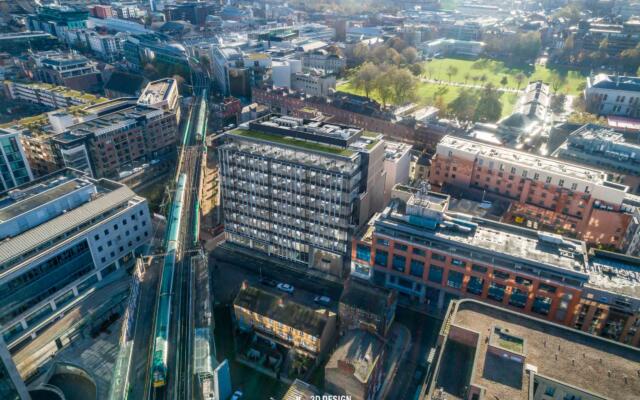 Aerial montage of the development in Dublin