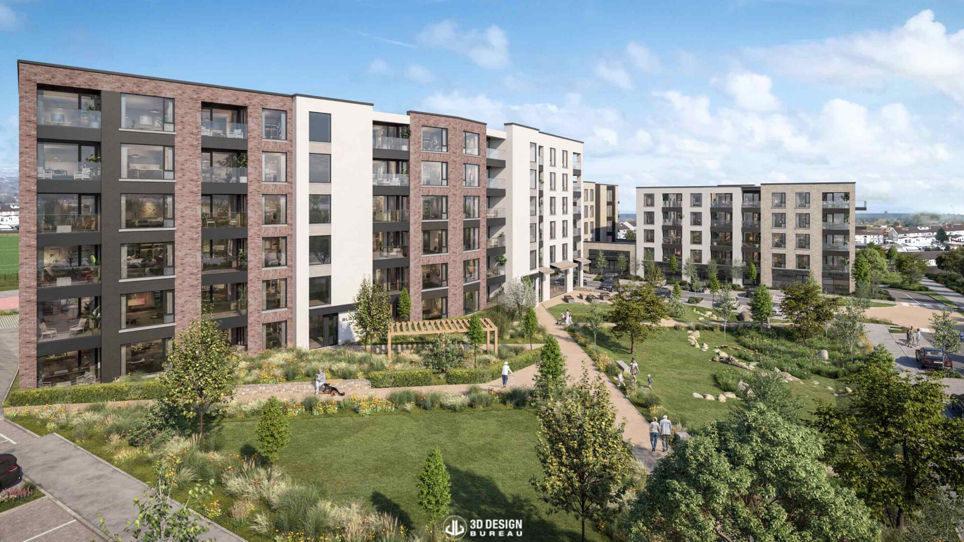 Architectural CGI of the approved assisted living development in Loughlinstown, Dublin 18