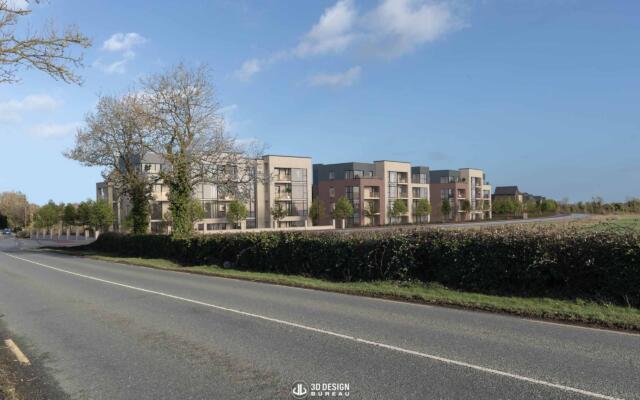 Proposed verified view montage of the approved development in Ratoath produced for visual impact assessment