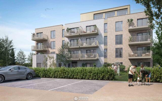 Architectural computer generated imagery of the apartment development in Ballyogan