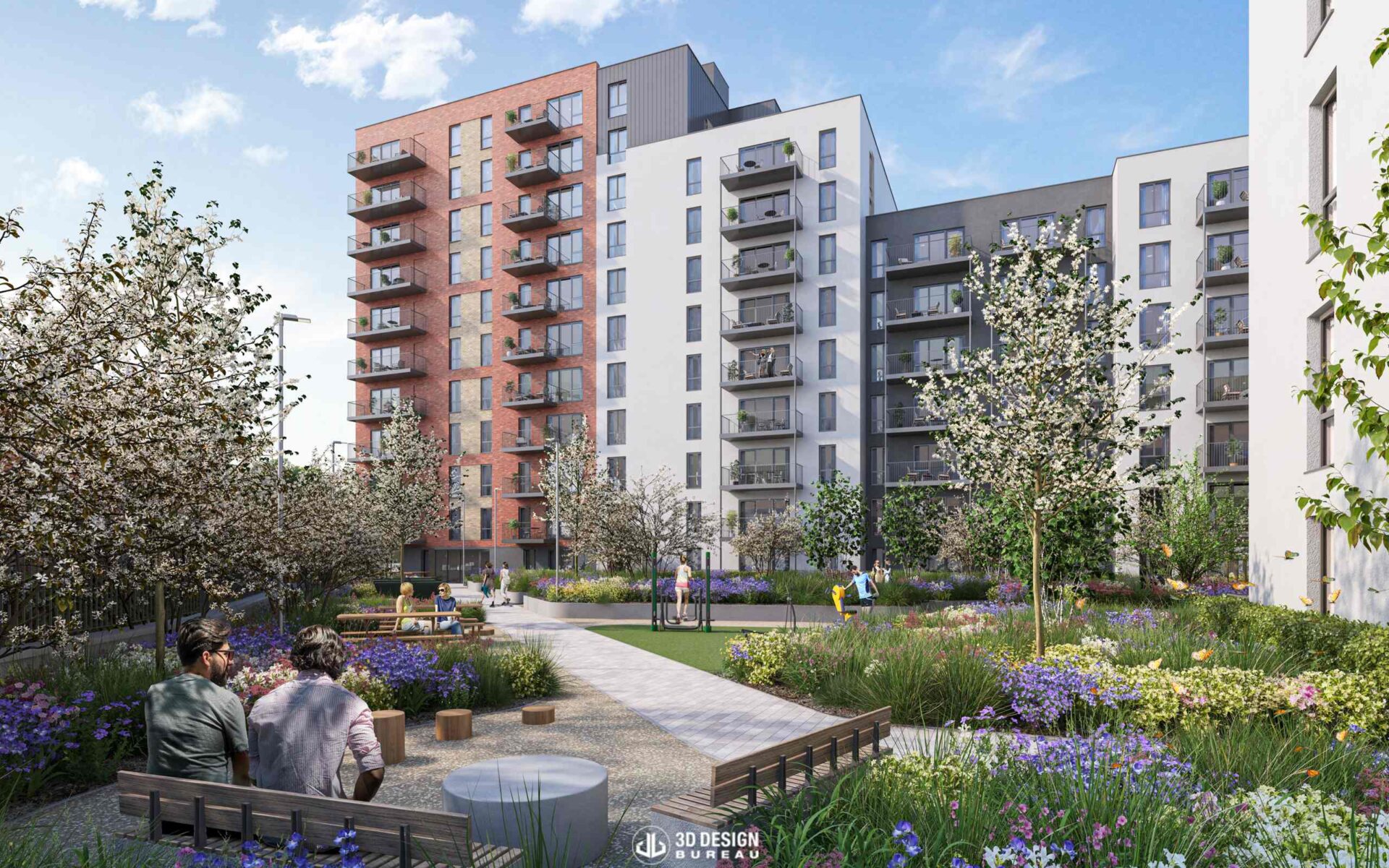 Architectural CGI of an approved 583-apartment development at the former Chadwicks Builders Merchant site in Dublin