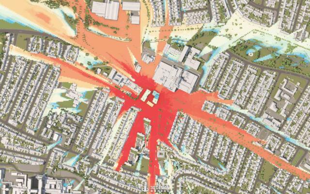 Zone of Theoretical Visibility study heatmap
