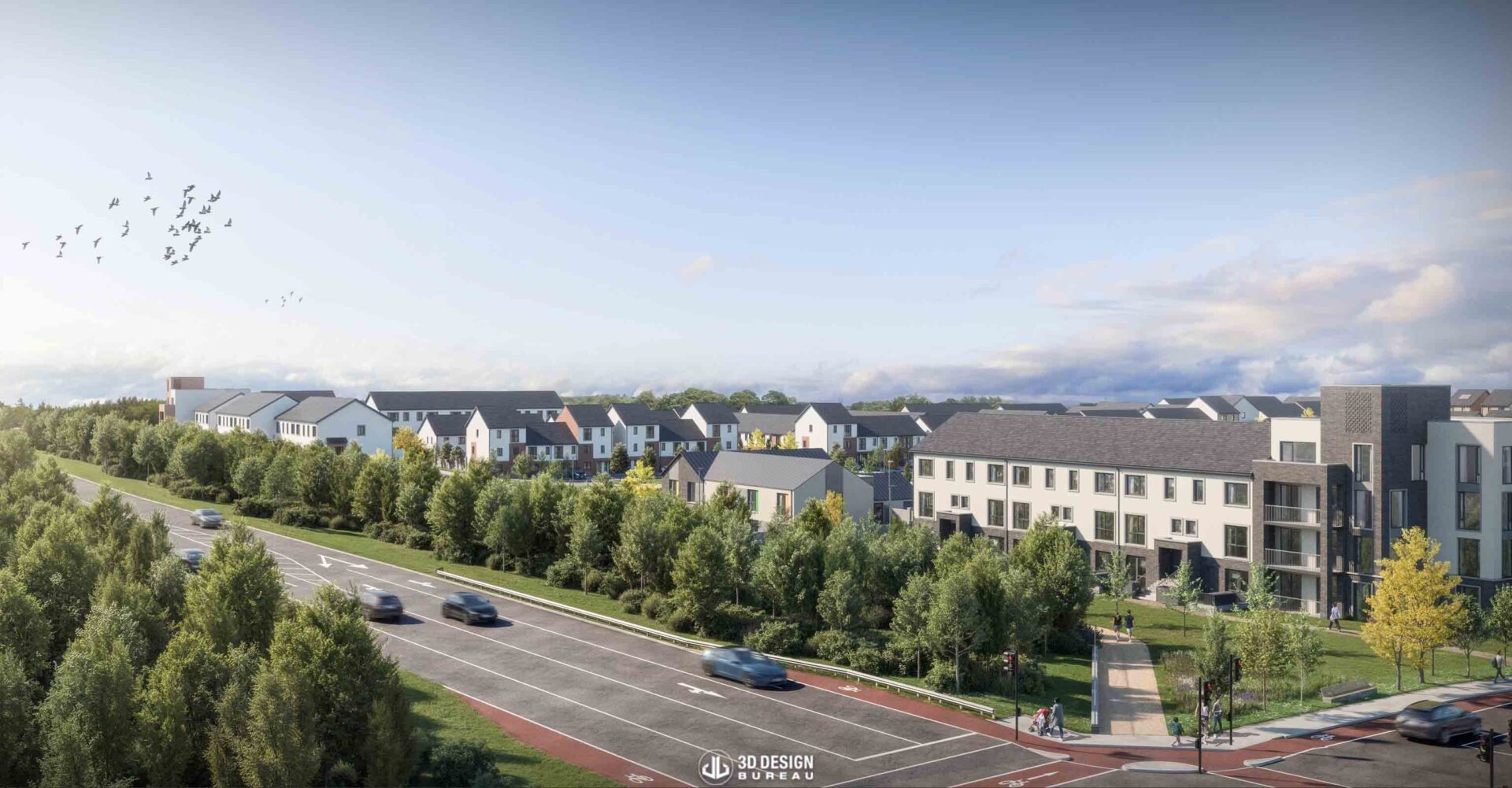 Aerial CGI of Dunboyne Phase 3 residential development
