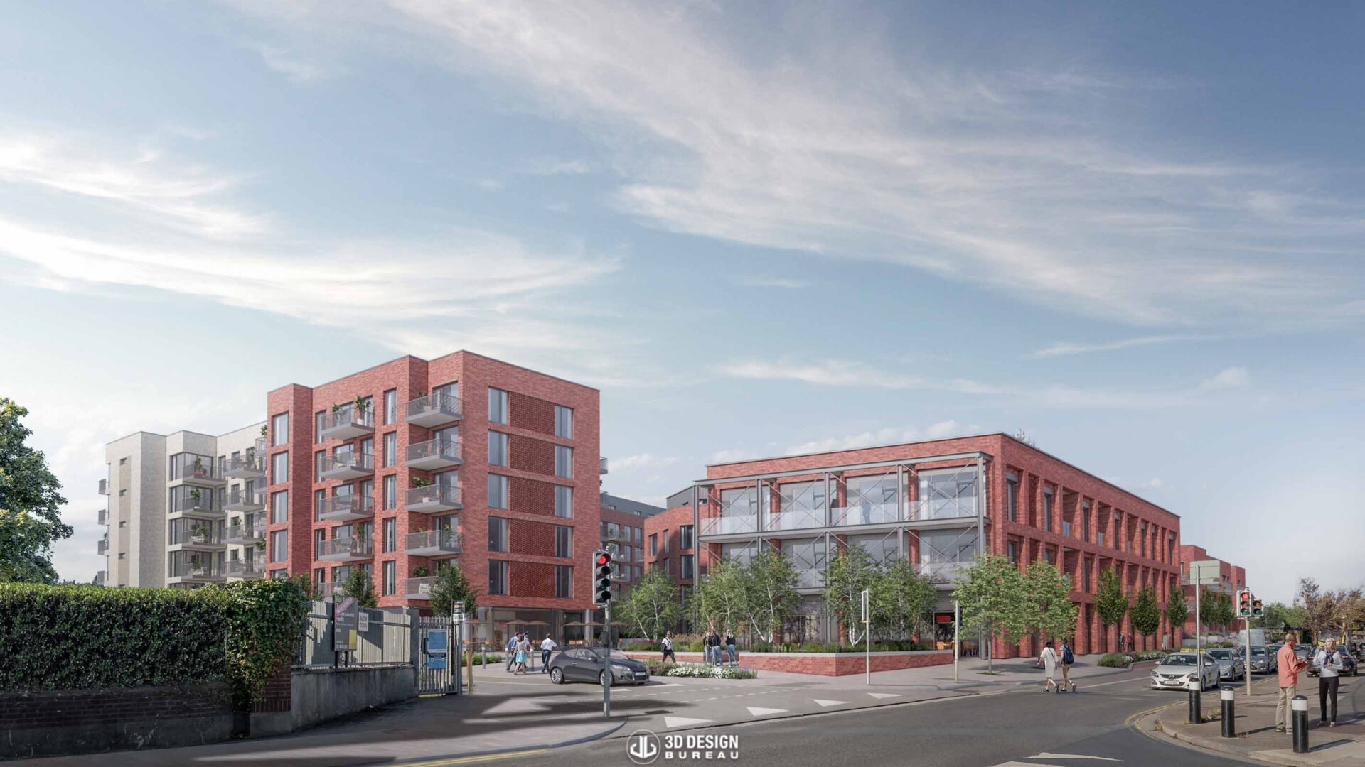 Presentation photomontage of Jamestown Village residential development in Finglas, Dublin