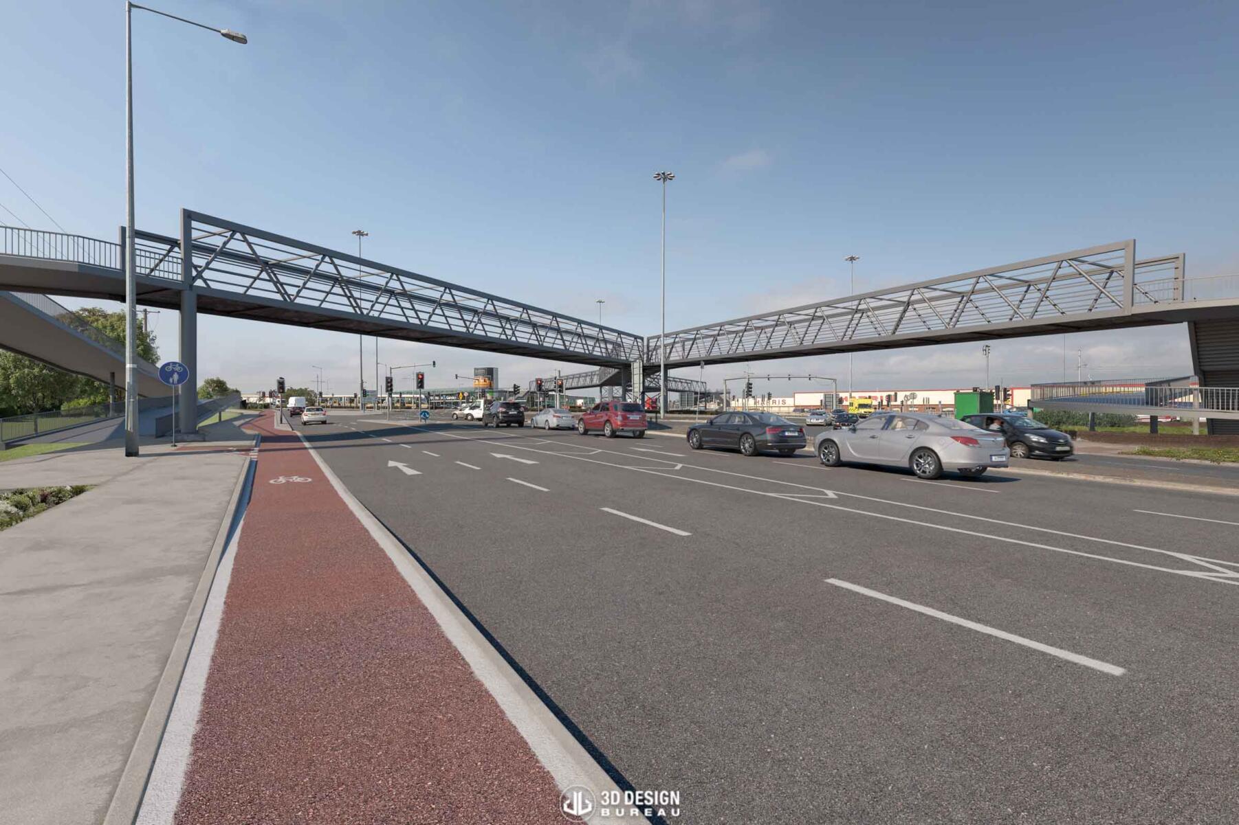 Computer generated imagery of BusConnects routes approved for key Dublin city corridors