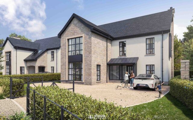 Architectural CGI of a residential development in Kilkenny by 3D Design Bureau