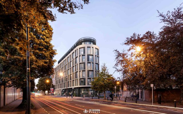 Computer generated imagery of Permission granted for 131-room aparthotel in Donnybrook