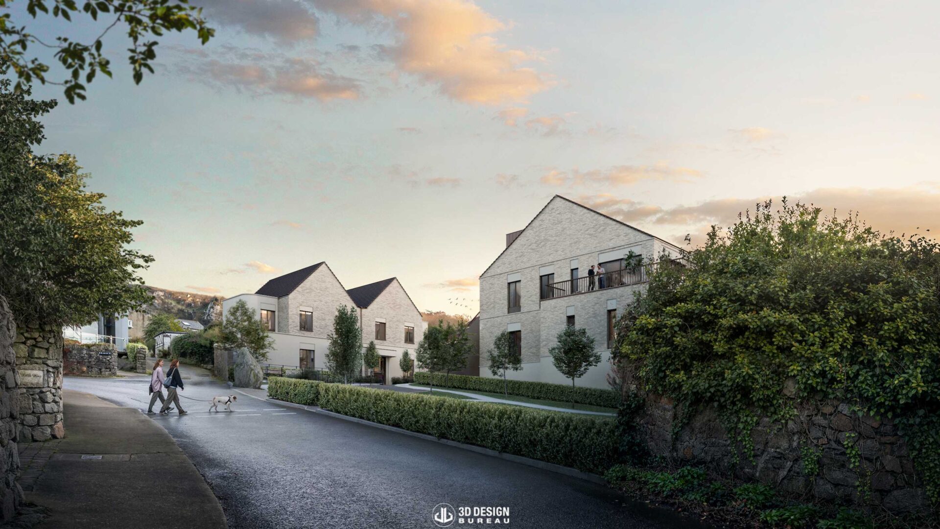Presentation photomontage of the approved scheme at the former Dalkey Lodge site in Dalkey, Dublin