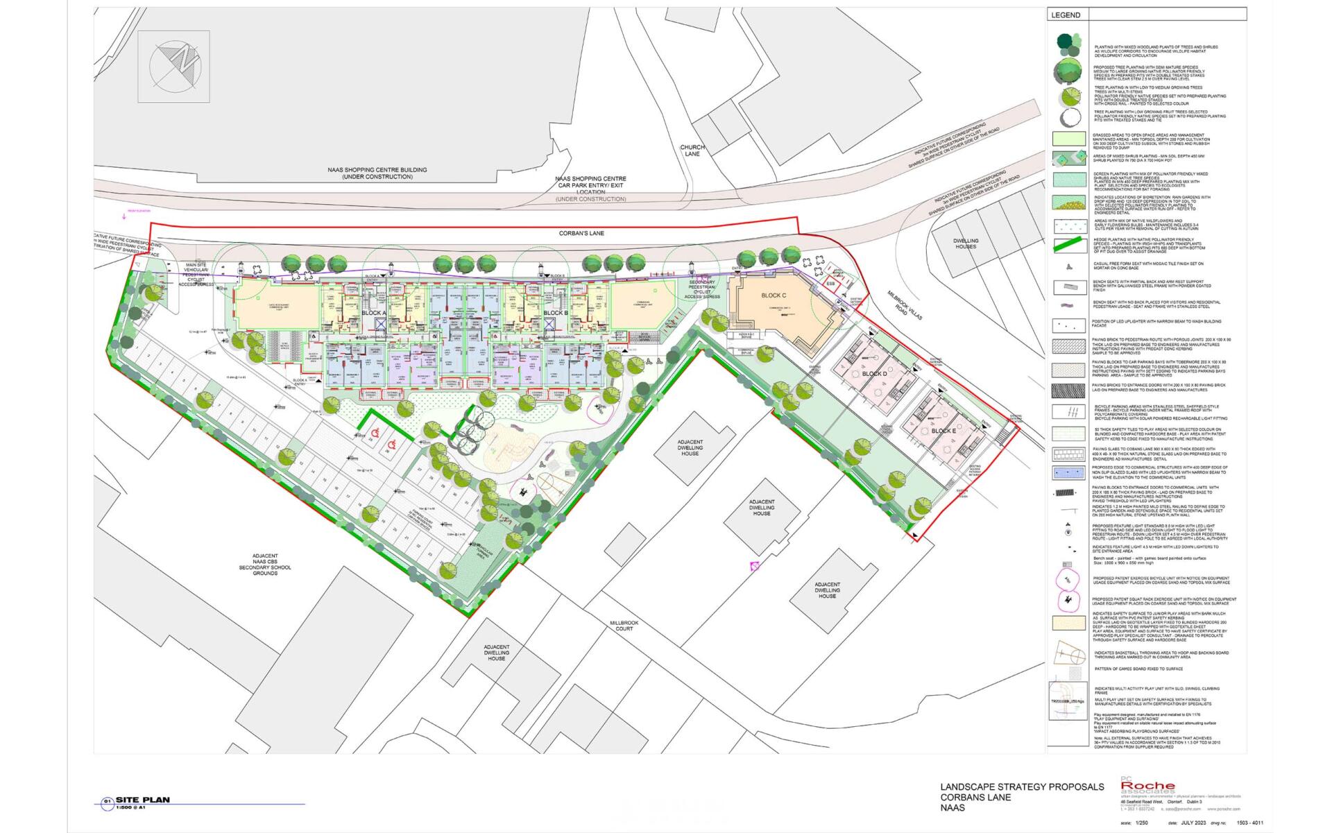 Landscape strategy proposals for Corban’s Lane development